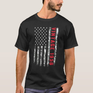 1956 Amerikaans vlagkamp 66 jaar oud 66e T-shirt