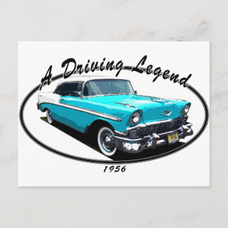 1956 BEL AIR BLUE BRIEFKAART