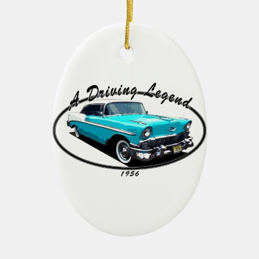 1956 BEL AIR BLUE KERAMISCH ORNAMENT (Voorkant)