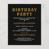 1956 Budget 70th Birthday Invitation Legend Flyer (Achterkant)