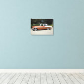 1956 Chevrolet Bel-Air 4 door Sedan Canvas Afdruk (Insitu(Wood Floor))