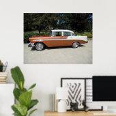1956 Chevrolet Bel-Air 4 door Sedan Poster (Thuiskantoor)