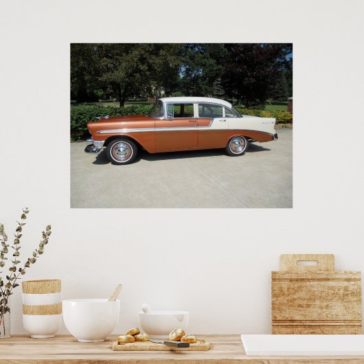 1956 Chevrolet Bel-Air 4 door Sedan Poster (Keuken)