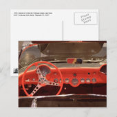 1956 Chevrolet Corvette Steering Wheel and Dash Briefkaart (Voorkant / Achterkant)