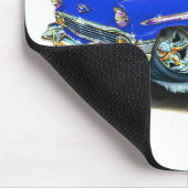 1956 Chevy 150-210 Blue Car Muismat (Hoek)