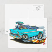 1956 Chevy 150-210 Turquoise Car Briefkaart (Voorkant / Achterkant)