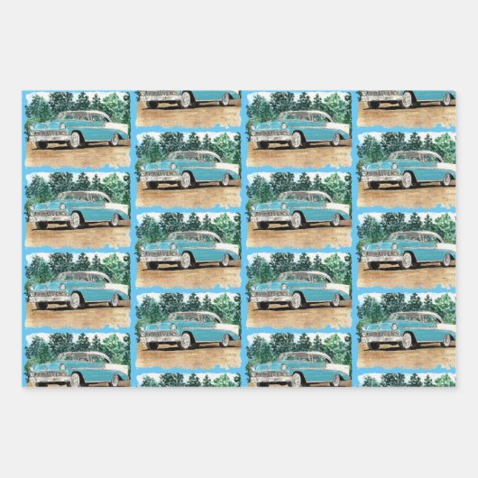 1956 Chevy Art Set Inpakpapier Vel (Voorkant 2)