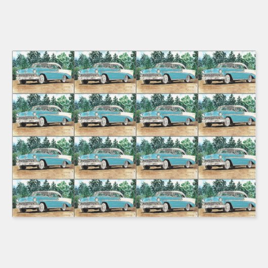 1956 Chevy Art Set Inpakpapier Vel (Voorkant)
