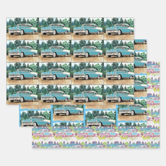 1956 Chevy Art Set Inpakpapier Vel (Set)
