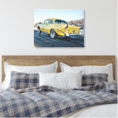 1956 chevy belair gasser op de sleepstrook canvas afdruk (Insitu (Slaapkamer))