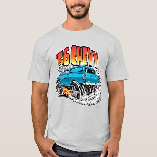 1956 Chevy Monster Hot Rod T-shirt (Voorkant)