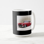 1956 Chevy Red White Digital Art Mok (Voorkant rechts)