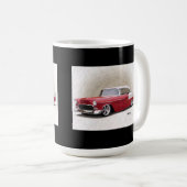 1956 Chevy Red White Digital Art Mok (Voorkant rechts)