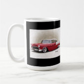 1956 Chevy Red White Digital Art Mok (Links)