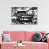 1956 Chevy Tri 5 Nomad Burn Out Canvas Afdruk (Insitu (Woonkamer))