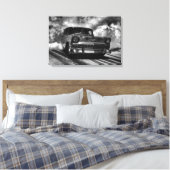 1956 Chevy Tri 5 Nomad Burn Out Canvas Afdruk (Insitu (Slaapkamer))