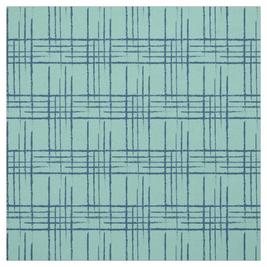 1956 Crosshatch Aqua Stof (Swatch)