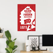 1956 Duitse Arbeiderspartij Verkiezingsposter Soci Poster (Thuiskantoor)