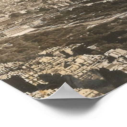 1956 Eiffeltoren Afbeelding Briefkaart~Paris Poster (Hoek)