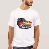1956 Flamed Bel Air in Black T-shirt (Voorkant)