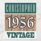 1956 Geboorte Wijn Label Wijn Etiket (Enkel label)