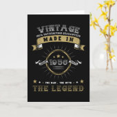 1956 Geboren Verjaardag Vintage Kaart (Gele Bloem)