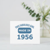 1956 jaar fantastische design briefkaart (Staand voorkant)