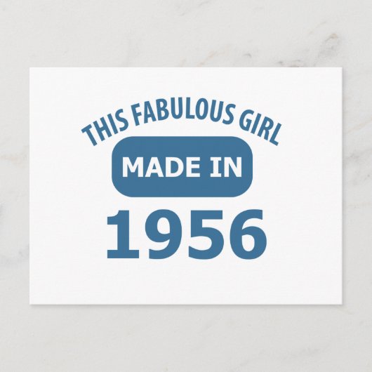 1956 jaar fantastische design briefkaart (Voorkant)
