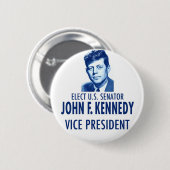 1956 JFK John F Kennedy Senator VP Campaign Button (Voorkant /achterkant)