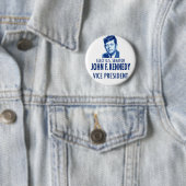 1956 JFK John F Kennedy Senator VP Campaign Button (In situ)