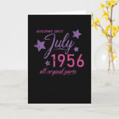 1956 juli Verjaardag Kaart (Gele Bloem)