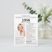 1956 Newspaper Birthday  Briefkaart (Staand voorkant)