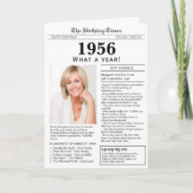 1956 Newspaper Birthday card