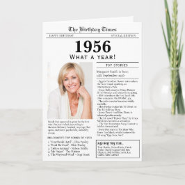 1956 Newspaper Birthday card Kaart