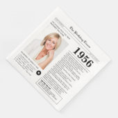 1956 Newspaper Birthday Paper Napkin Servet (Hoek)