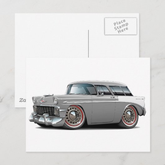 1956 Nomad Grey-White Car Briefkaart (Voorkant / Achterkant)