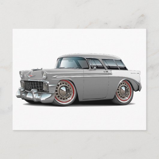 1956 Nomad Grey-White Car Briefkaart (Voorkant)