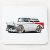 1956 Nomad White-Red Car Muismat (Voorkant)