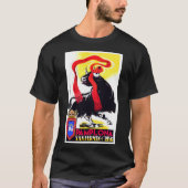 1956 Pamplona Spain Running of the Bulls Poster Cl T-shirt (Voorkant)