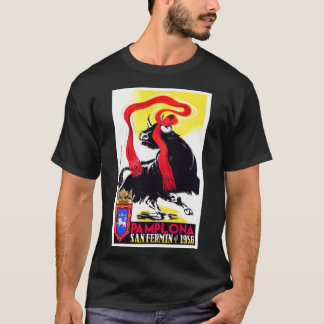 1956 Pamplona Spain Running of the Bulls Poster Cl T-shirt
