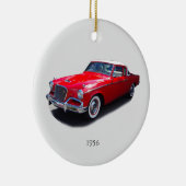 1956 rode klassieke autoversiering keramisch ornament (Rechts)