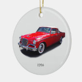 1956 rode klassieke autoversiering keramisch ornament (Links)