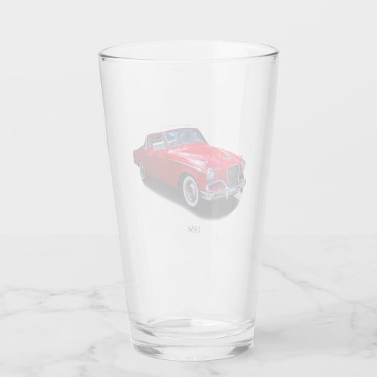 1956 Rood klassiek autoglas Glas (Achterkant)