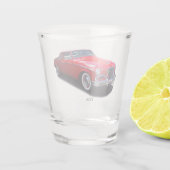 1956 Rood klassiek autoschotglas Shot Glas (Achterkant)
