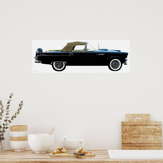 1956 T-BIRD CONVERTIBLE POSTER (Keuken)