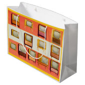 1956 televisietoestellen, druk groot cadeauzakje (Achterkant Gekanteld)