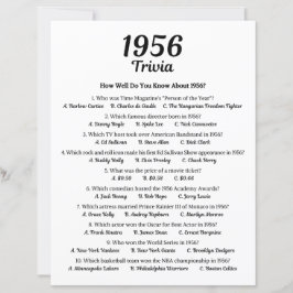 1956 Trivia spel | 69e verjaardag partij spel