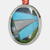1957 57 Blue Chevy Bel Air Kerstannament Metalen Ornament (Links)