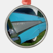 1957 57 Blue Chevy Bel Air Kerstannament Metalen Ornament (Voorkant)