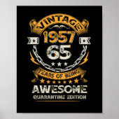  1957 65e verjaardag 65 jaar oud poster (Voorkant)